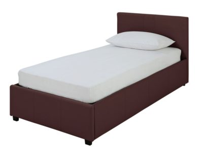 Hygena - Conlon Chocolate Ottoman - Bed Frame - Single